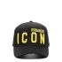 Cappello da baseball nero con ricamo Icon giallo