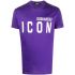Icon print purple T-shirt
