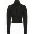 Black crop top in wool and angora knit