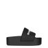 Black sandals with rubber platform