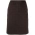 Brown knee-length skirt with 4G jacquard pattern