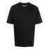 Black logo-patch cotton T-shirt