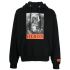 Black graphic-print hoodie
