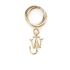 Double gold and silver Anchor ring with pendant