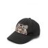 Cappello da baseball nero con ricamo Tiger Head