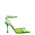 Fluo green PVC Décolleté with strap and double bow