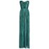 Carla green evening dress with sweetheart neckline and removable shawl