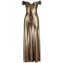 Tyra Maxi gold strapless long dress