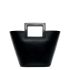 Black Riviera nappa leather bag with square handle