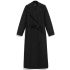Poldo long black robe coat