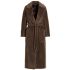 Malesia brown long coat with belt