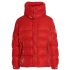 Verdon short red down jacket with hood