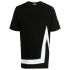 T-shirt nera con stampa logo all-over