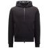 Black hooded Sweatshirt with zip and logo