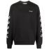 Black chain linke Arrow-print cotton sweatshirt