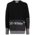 Sweater with black and gray color-block design