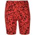 Pantaloncini rossi con logo a macchie di vernice
