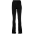 Black knitted flared trousers