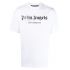 Rhinestone sprayed logo-print white T-shirt