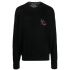 Black sweater with Patent-effect Palm inlay