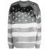 Stars and stripes-print grey sweatshirt
