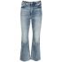 Blue mid-rise flared jeans