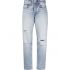 Distressed effect light blue tapered Jeans