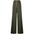 Green elasticated drawstring-fastening trousers