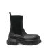 Black Chelsea leather boots