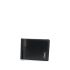 Black bill clip wallet in matte leather