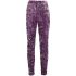 Purple velvet slim pants