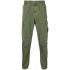 Compass-patch green cargo trousers