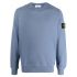 Light Blue logo-patch cotton sweatshirt
