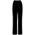 Black velvet Trousers with logo