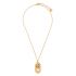 Gold Medusa pearl-detail necklace