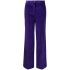 Purple ribbed wide-leg pants