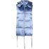 Light blue padded vest with detachable hood