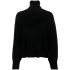 Black roll-neck cashmere sweatshirt