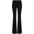 Black tailored flared trousers