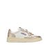 Platinum and white two-tone leather Medalist low trainers
