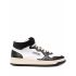 Medalist mid black and white two-tone leather sneaker