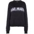 Round neck jacquard effect jumper with logo print