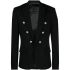 Blazer with silver logo buttons