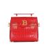 B-Buzz 23 red tote bag with embossed crocodile effect