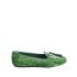 Mocassino Olimpia in velluto verde con nappina