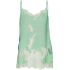 Green satin and lace top