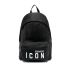 Black Icon logo print backpack