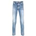 Straight jeans with worn effect