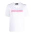 T-shirt bianca con stampa rosa