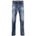 Blue slim jeans with worn effect